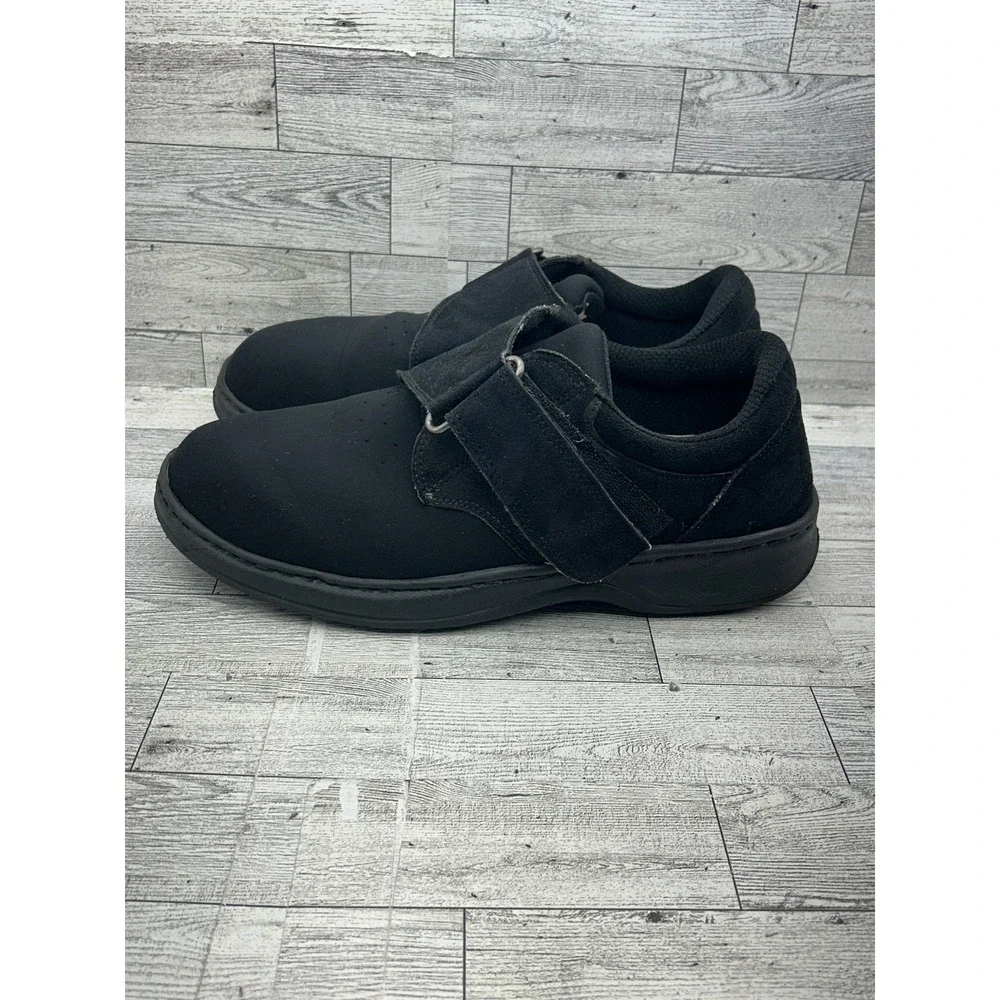 OrthoFeet Shoes Mens Size 11 Black Diabetic Orthopedic Walking‎ Comfort